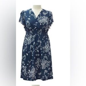 Jon & Anna Navy and White Floral Midi Dress